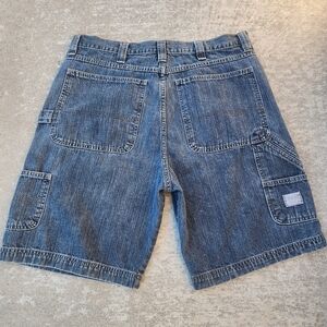 Wrangler‎ Denim Jean Carpenter Mens Shorts, Jorts Medium Wash, Sz 34